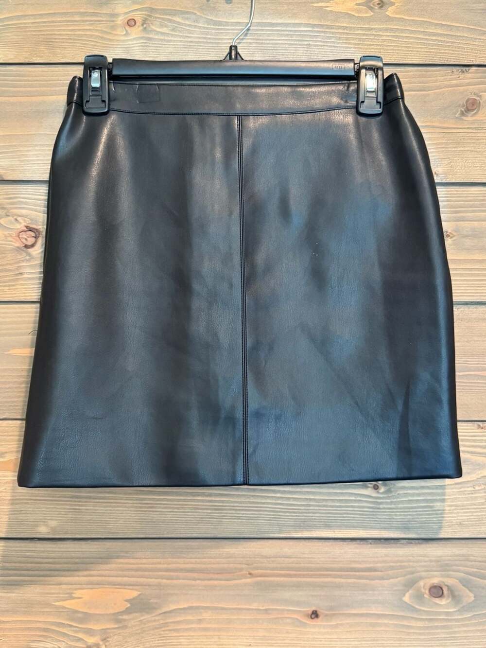Double Zero Black Faux Leather Mini Skirt Size S